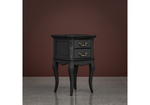 Тумба придиванная узкая 2 ящика Тиволи, Черный