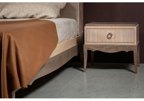 Кровать 160x200 с мягкой спинкой Монте-Карло, Дуб дымчатый/пепельный