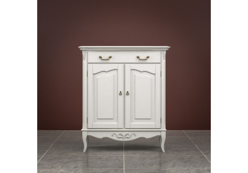 Комод 1 ящик +2 дверки Тиволи, Молочный