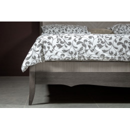 Кровать 160x200 с мягкой спинкой Монте-Карло, Дуб дымчатый/пепельный