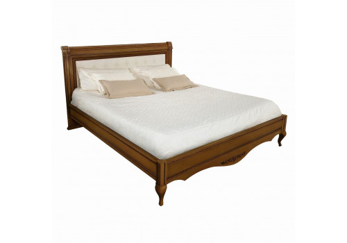 Кровать 180x200 с мягкой спинкой Неаполь, Орех