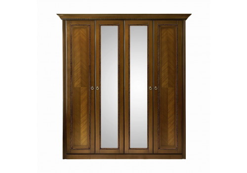 Шкаф 4 дверный с зеркалами Палермо Орех