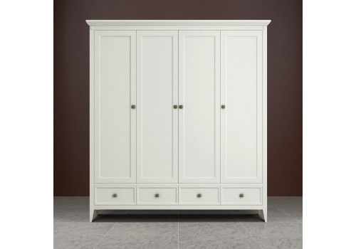 Шкаф 4х створчатый Бруклин, Молочный