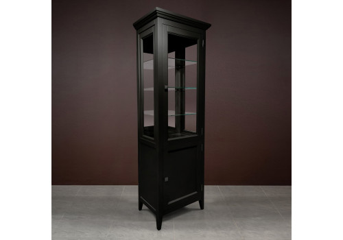 Витрина 1 дверная правая с зеркалом Бруклин, Черный