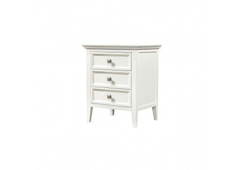 Тумба прикроватная 3 ящика Бруклин, Молочный