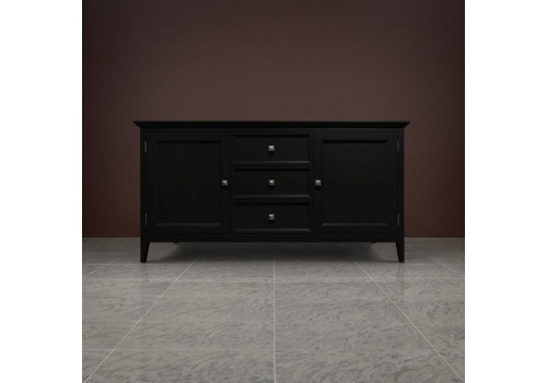 Комод 2 дверки 3 ящика Бруклин, Черный