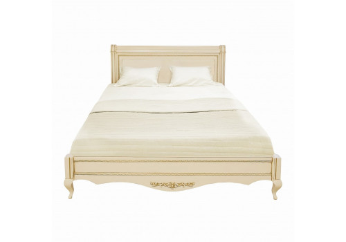 Кровать 180x200 Неаполь, Ваниль/Золото со структурой дерева