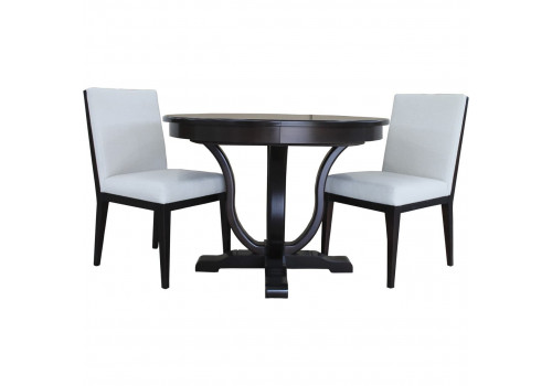 Стол круглый раскладной, вставка 40 см., диаметр 120 Бруклин, Черный