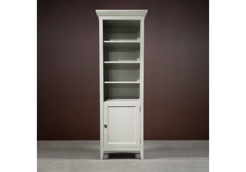 Стеллаж узкий правый Бруклин, Молочный