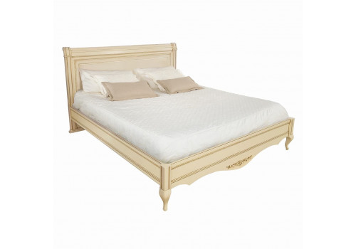 Кровать 180x200 Неаполь, Ваниль/Патина Золото без структуры дерева