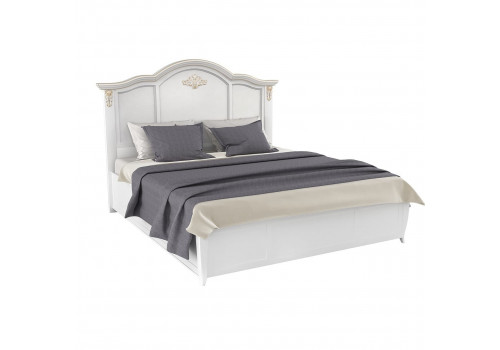 Кровать 160x200 с подъемным механизмом Тиволи, Молочный/Патина Золото