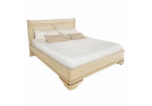 Кровать 180x200 Палермо Ваниль/Патина Золото со структрой дерева