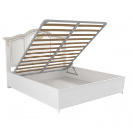 Кровать 180x200 с подъемным механизмом Тиволи, Молочный/Патина Золото