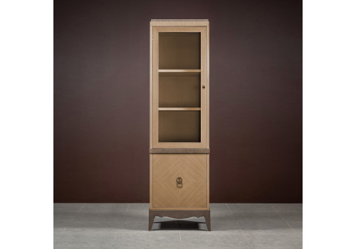 Библиотека 1 дверная левая Монте-Карло, Дуб медовый/Дуб серокоричневый