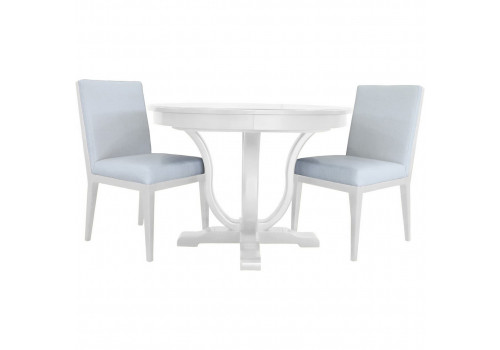 Стол круглый раскладной, вставка 40 см., диаметр 120 Бруклин, Белый