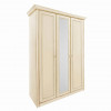 Шкаф 3 дверный с зеркалом Палермо Ваниль/Патина Золото со структрой дерева