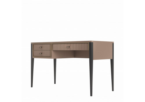 Стол письменный , фасад с фрезеровкой Ницца, Пудровый