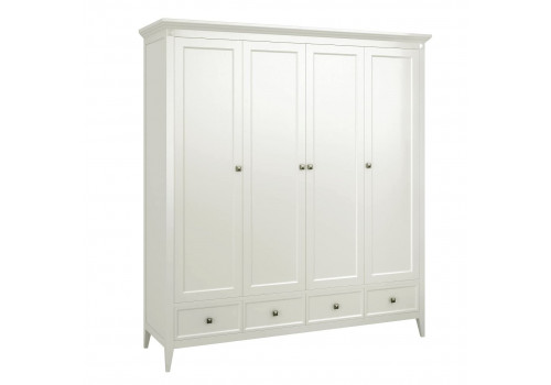 Шкаф 4х створчатый Бруклин, Молочный