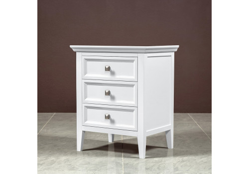 Тумба прикроватная 3 ящика Бруклин, Белый