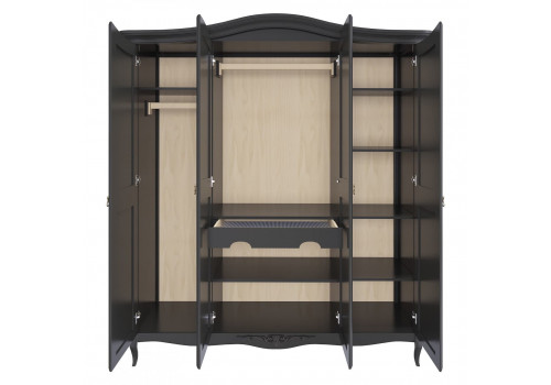 Шкаф 4х створчатый Тиволи, Черный
