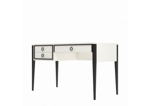 Стол письменный , фасад с фрезеровкой Ницца,  Молочный