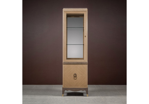 Витрина 1 дверная левая Монте-Карло, Дуб медовый/Дуб серокоричневый