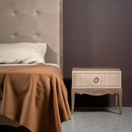 Кровать 160x200 с мягкой спинкой Монте-Карло, Дуб дымчатый/пепельный