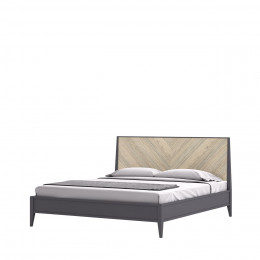 Кровать 180x200 Альба, Дуб Серебристый/Мокко