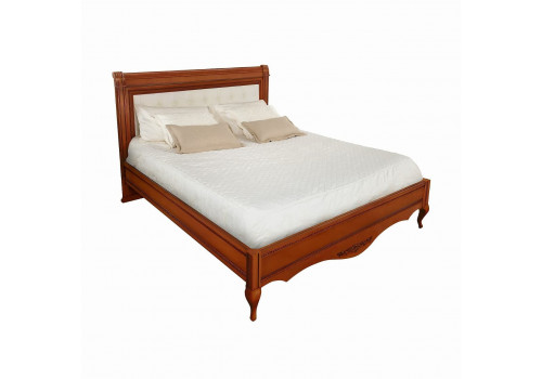 Кровать 160x200 с мягкой спинкой Неаполь, Янтарь