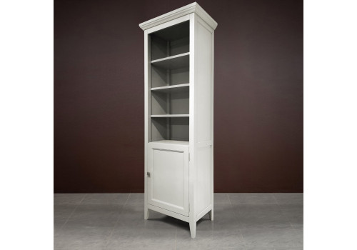 Стеллаж узкий правый Бруклин, Молочный