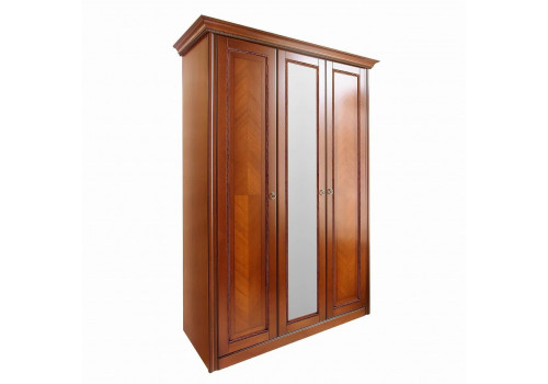 Шкаф 3 дверный с зеркалом Палермо Янтарь