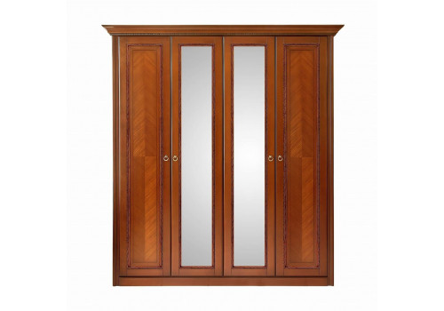 Шкаф 4 дверный с зеркалами Палермо Янтарь