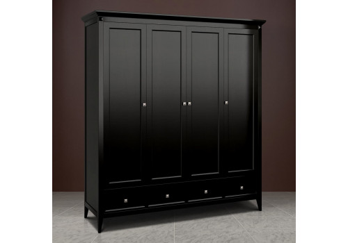 Шкаф 4х створчатый Бруклин, Черный