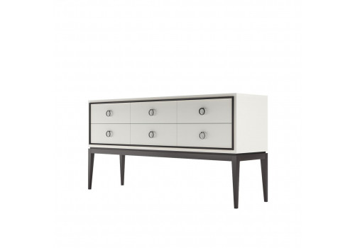 Комод на высоких ножках большой Ницца, Молочный