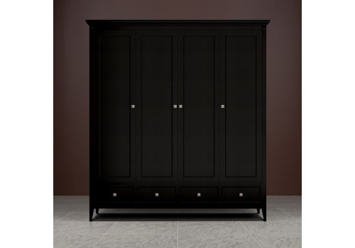 Шкаф 4х створчатый Бруклин, Черный
