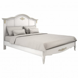 Кровать 120x200 Тиволи, Молочный/Патина Золото