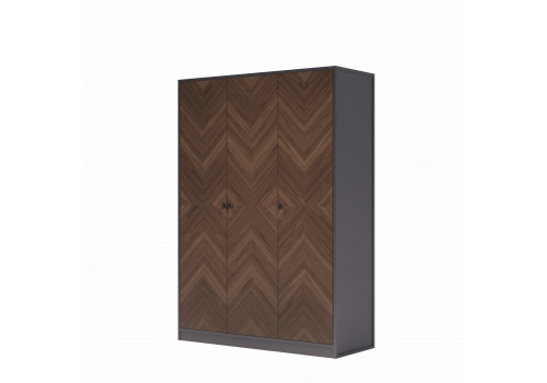 Шкаф 3х створчатый Альба, Орех Американский/Мокко