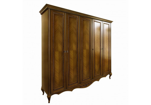Шкаф 5 дверный Неаполь, Орех
