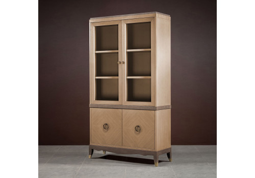 Библиотека 2х дверная Монте-Карло, Дуб медовый/Дуб серокоричневый