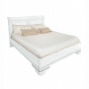 Кровать 160x200 Палермо Белый/Патина Серебро со структурой дерева