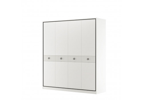 Шкаф 4х створчатый Ницца, Молочный