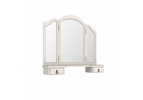 Зеркало трельяж Тиволи, Молочный/Патина Золото