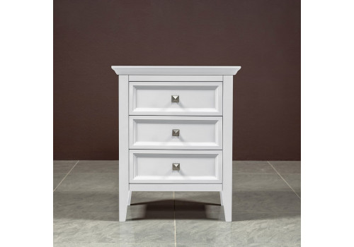 Тумба прикроватная 3 ящика Бруклин, Белый