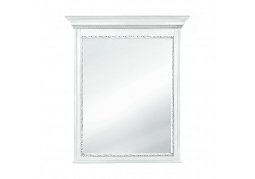 Зеркало Неаполь, Белый/Патина Серебро без структуры дерева