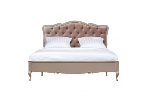 Кровать 160x200 Портофино с мягким изголовьем, Крем/Шампань