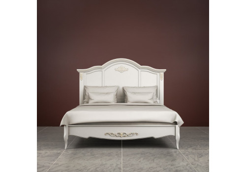 Кровать 120x200 Тиволи, Молочный/Патина Золото