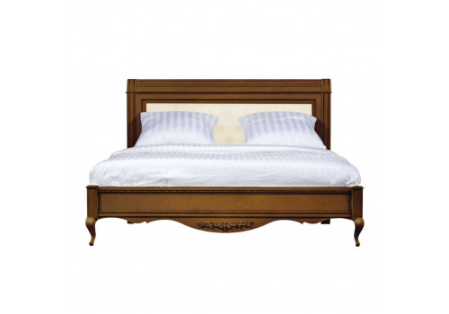 Кровать 180x200 с мягкой спинкой Неаполь, Орех