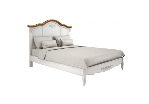 Кровать 160x200 Тиволи WOOD, Молочный/Ясень