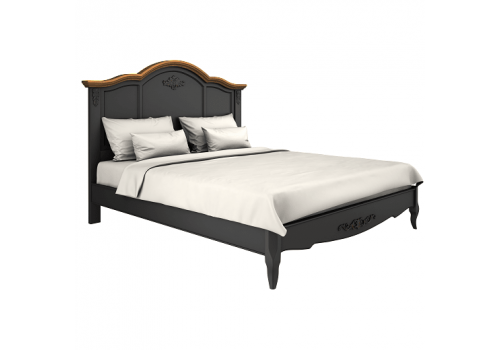 Кровать 180x200 Тиволи WOOD, Черный/Ясень