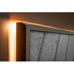 Кровать с мягким изголовьем 160x200 Барселона, Дуб медовый/Дуб серокоричневый